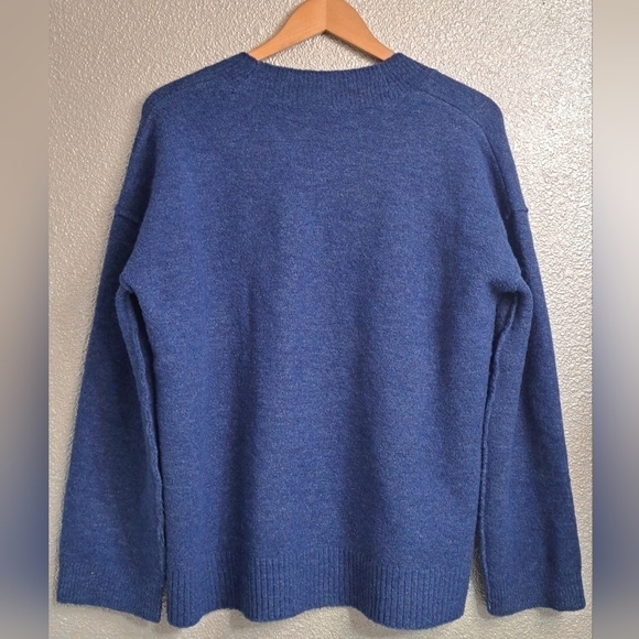 Blue Wool Crew Neck Sweater - Picture 8 of 10
